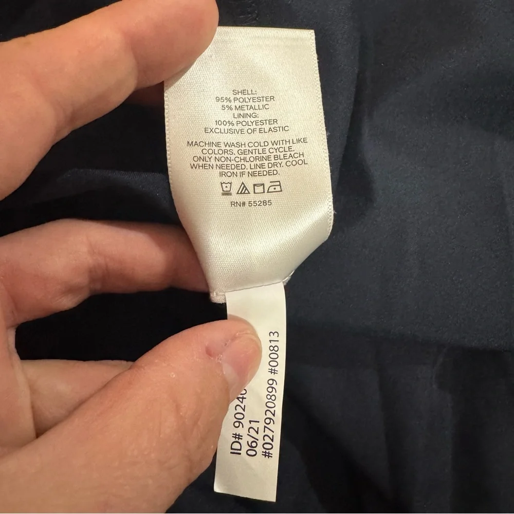 NWT Express Dark Blue Navy Sparkly Dress with Ruffle Sleeves and Keyhole Back - Picture 6 of 11